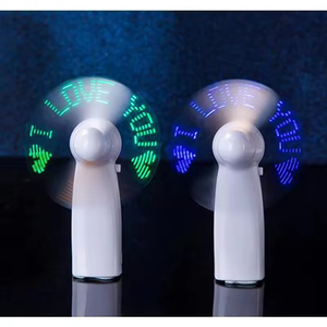 Nuevo producto, Mini portátil, práctico, Led, mensaje personalizado, ventilador de batería, pantalla Led programable, ventilador eléctrico de mano