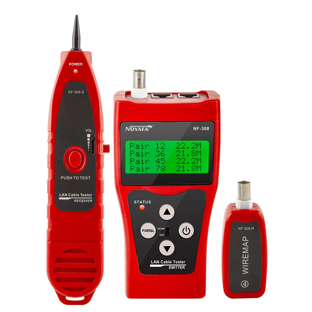 NOYAFA NF-308 LAN localizador de fallas de Cable de red de medición de longitud dispositivo