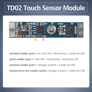 GREESON Ventas calientes Dc12V 24V Interruptor táctil Módulo de sensor capacitivo 8A Sensor de atenuación táctil para luz de tubo de gabinete - Product Image 4