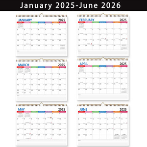 12&quot; X 17&quot; Ready-to-stock 2025 Wall <strong>Calendar</strong> Simple Creative Desktop <strong>Calendar</strong> 18-month Multi-national Holiday <strong>Calendar</strong> - Product Image 4