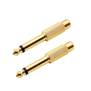 6.35mm Male Plug TS to <strong>RCA</strong> Female Jack Stereo <strong>Headphone</strong> Audio Adapter