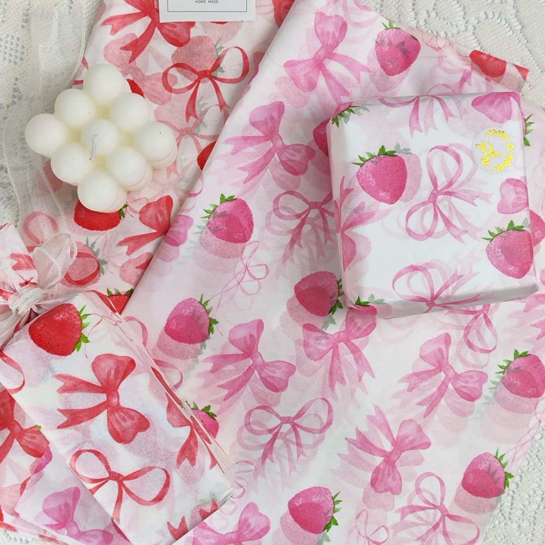 Pink Strawberry Bow