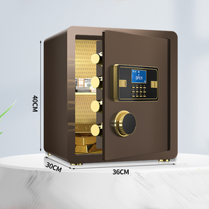 Caja fuerte electrónica digital con sistema de alarma inteligente, caja de seguridad de acero, cerradura de llave, armario doméstico ignífugo para uso doméstico - Product Image 2