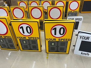 Năng lượng mặt trời Powered <span class=keywords><strong>LED</strong></span> biển báo giao thông Board 2-chữ số 10-99 hiển thị màu kép Radar Tốc Độ Đăng 900 mét - Product Image 5
