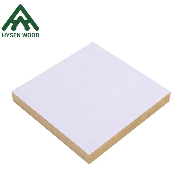 Actory-Placa de MDF laminada de melamina, papel de madera contrachapada blanca de alta calidad, laminación natural vener