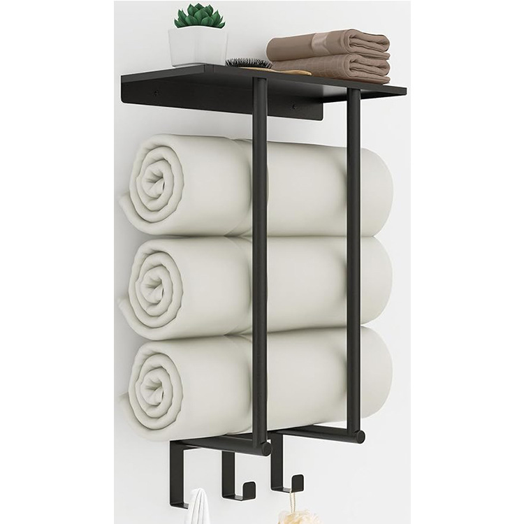 Elegante toallero negro