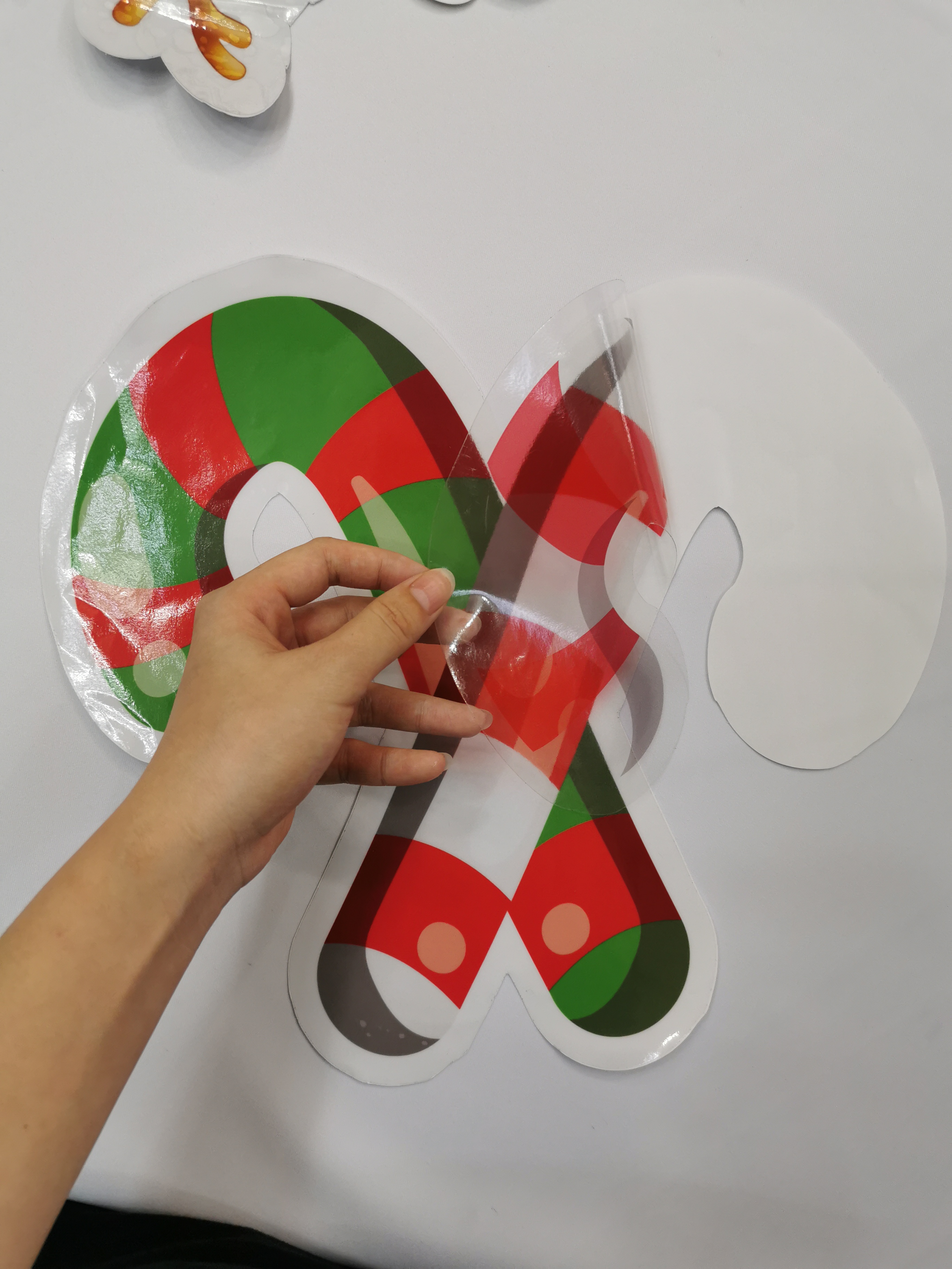 Pegatina transparente