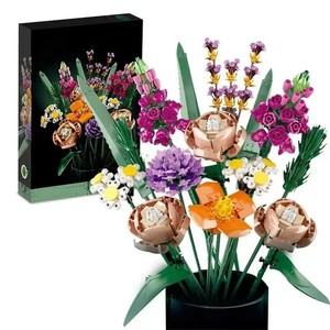 Idea de regalo del Día de San Valentín, modelo creativo de flores artificiales DIY, juguete de desmontaje y conjunto de bloques de construcción de ramo ensamblados - Product Image 2