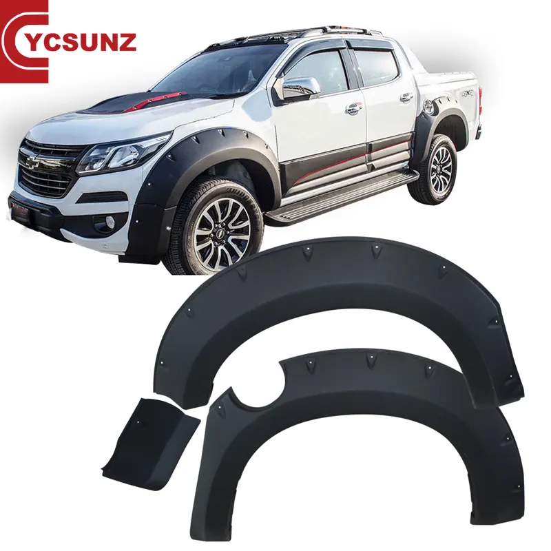 Ycsunz Matte Black Fender Flare sửa đổi thiết kế bánh xe arches cho Colorado Chevrolet 2017 2018 2019 phụ kiện bên ngoài