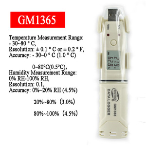 BENETECH GM1365 <strong>Humidity</strong> Temperature Meter Digital Temperature and <strong>Humidity</strong> <strong>Recorder</strong> USB Flash Disk Pen Type Thermometer - Product Image 6
