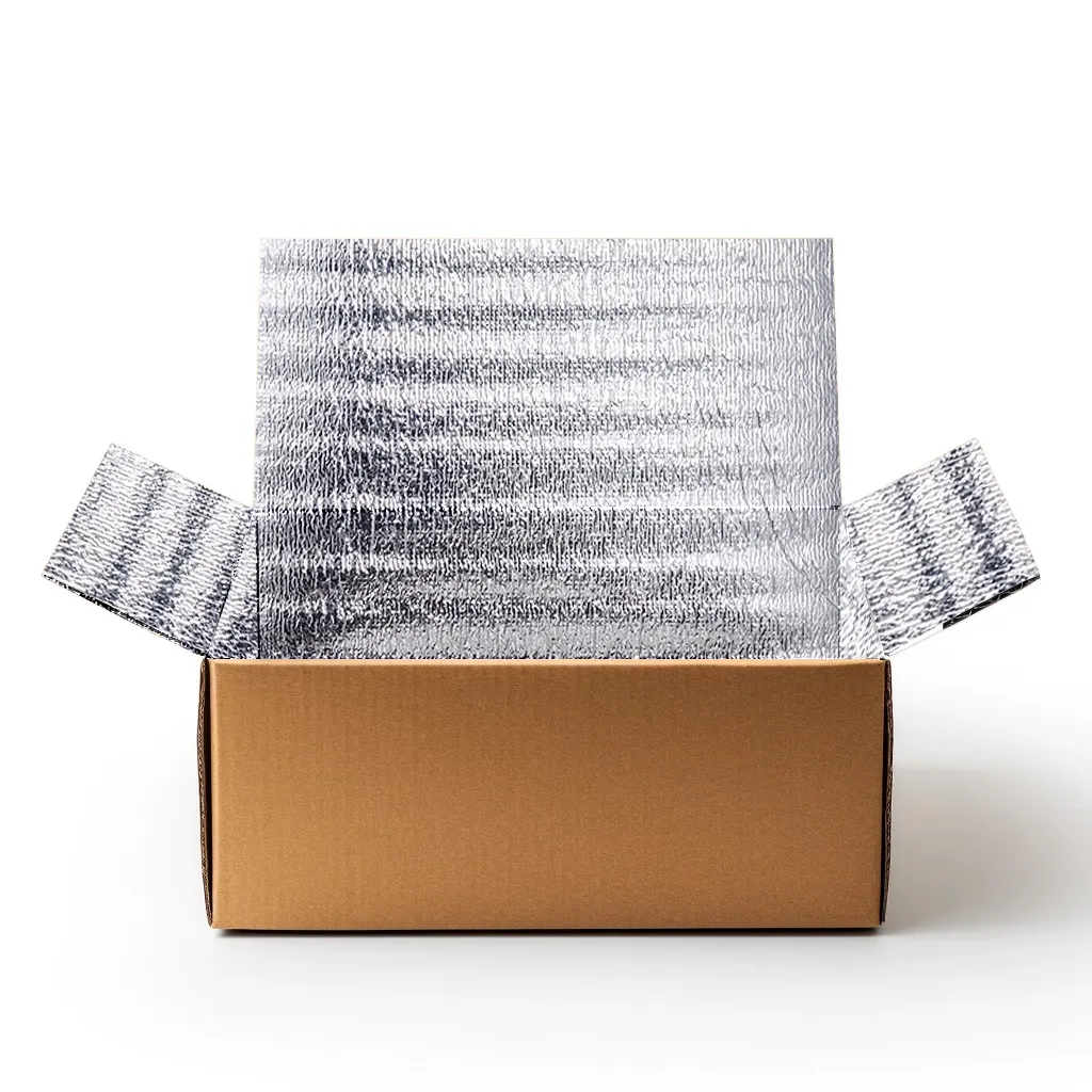도매 생물 분해 재활용 절연 알루미늄 호일 포장 사용자 정의 크기 유지 신선한 배송 종이 상자