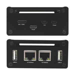 Ahududu Pi Zero0/W/2W USB2.0/RJ45 10/genişletme kartı M Ethernet portları için Ethernet/USB HUB şapka 100 kutu Metal kabuk - Product Image 2