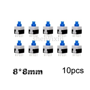 10 PCB tattile Micro Mini chiavistello pulsante di blocco automatico interruttore di sblocco DIP 6 Pin tappo 5.8*5.8/7*7/8*8/8.5*8.5mm - Product Image 5