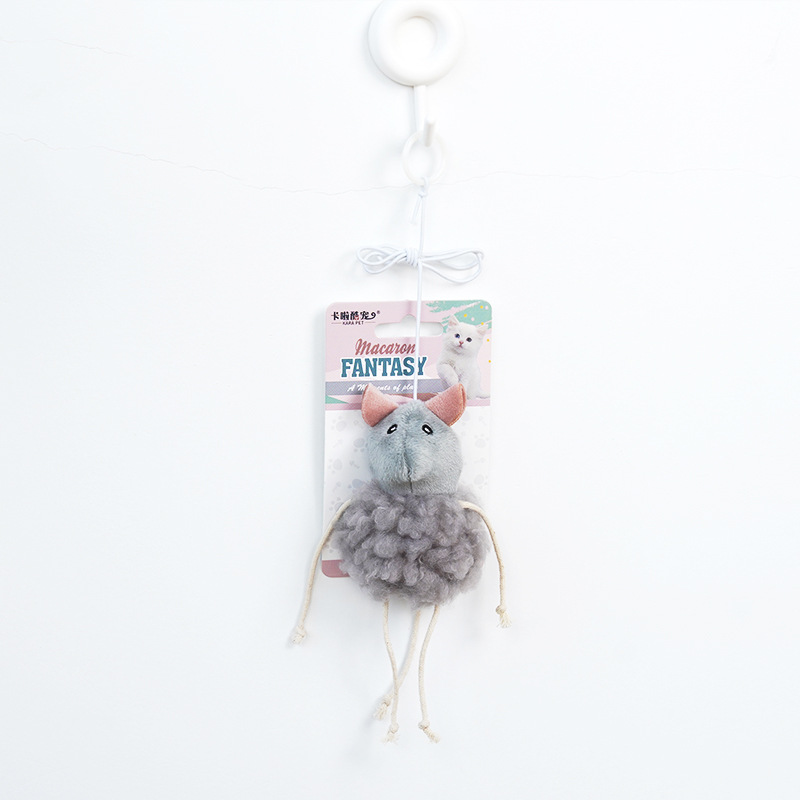 Souris grise en corde élastique