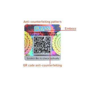 Personalizzazione moq bassa etichette con codici qr rimovibili condividi siti web/pagine di destinazione utilizzando codici QR su etichette e adesivi - Product Image 2