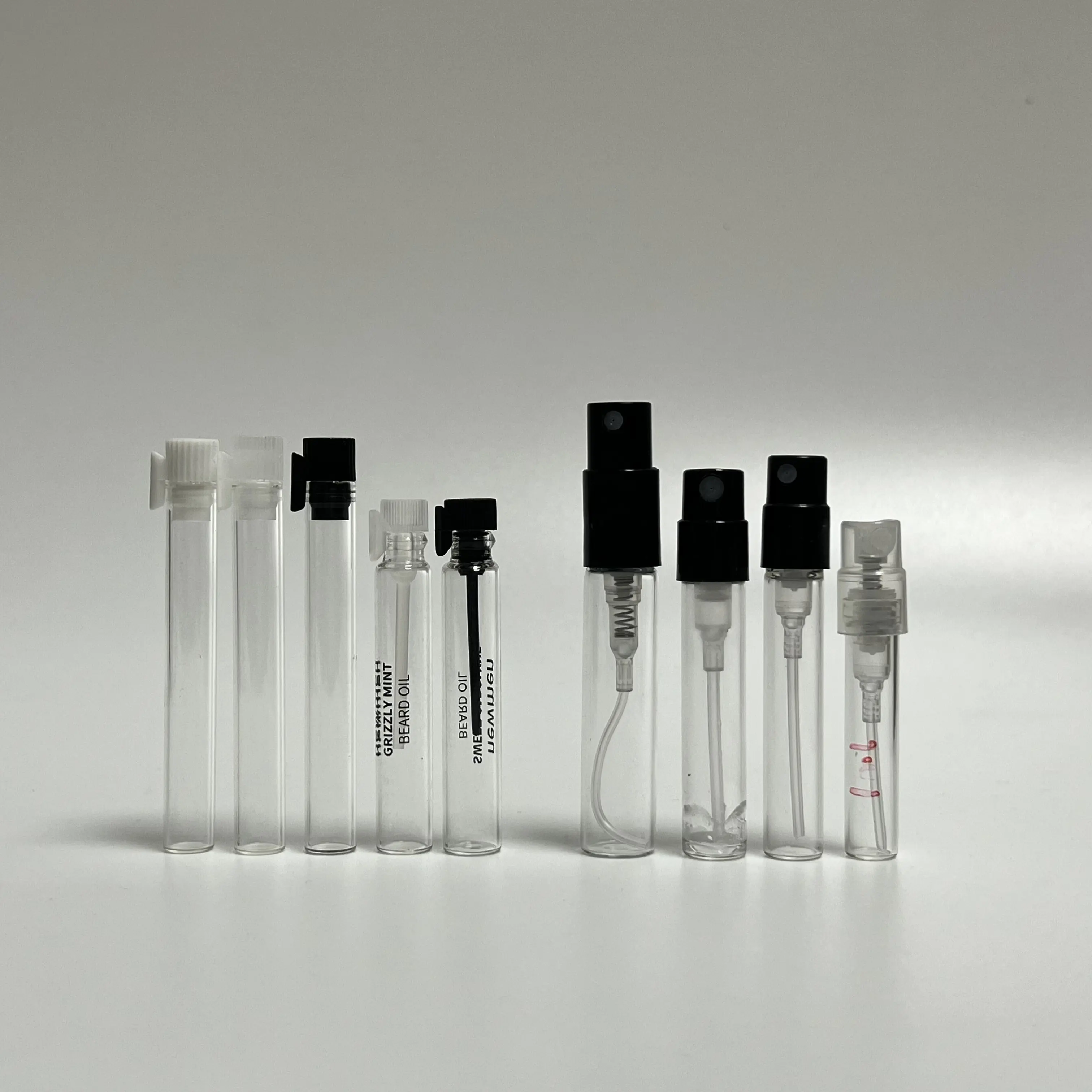 1ml 2ml 3ml 5ml mini flacons en verre d'huile essentielle transparents vides rechargeables pour échantillons de parfum
