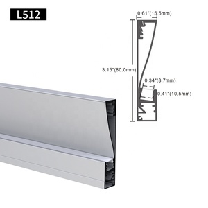 15.5*80MM fabrika fiyat ücretsiz örnek küçük yüzeye monte PC kapak Alu Profil ekstrüzyon kanal doğrusal ışık led alüminyum Profil - Product Image 1