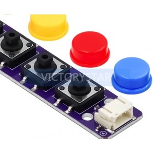 Four independent keyboard module with 4 keys touch <strong>switch</strong> IO external expansion <strong>button</strong> ArdIntroduction The four four digit analo - Product Image 1