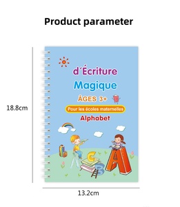子供のクロスボーダー書道の本数字の文字とマイナスの絵画のワードブックをトレースするフランスの溝 - Product Image 6
