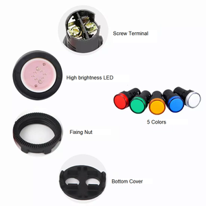 Green <strong>Led</strong> Indicator Light Electric 22MM 12V 220V 240V Red Neon AD16 22DS <strong>Led</strong> Signal Indicator Light <strong>220</strong> <strong>V</strong> 22MM Screw Terminal - Product Image 5