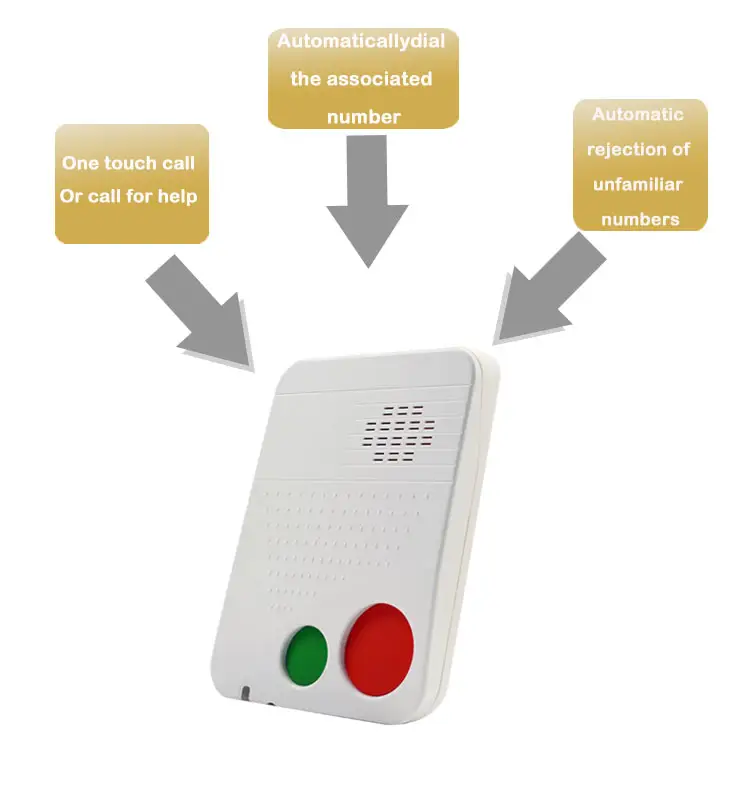 Yaşlı sos acil yardım, yaşlı acil alarm çağrısı için sabit otomatik arama alarmı telefon T10-113