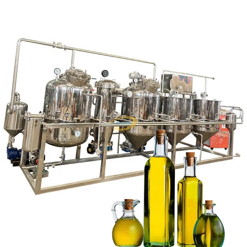 Olivenöl raffinerie maschine 0,5-20T Olivenöl raffinerie maschine für den Export Peru Spanien Italien Türkei Griechenland