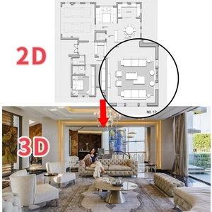 Apartamento moderno Renderizado 3D Arquitectura interior Decoración para el hogar Diseño gráfico para la casa - Product Image 6