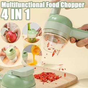4 in 1 çok fonksiyonlu elektrikli sarımsak kesici sebze kesicisi mutfak kıyma makinesi Mini Chopper motosiklet meyve sebze araçları - Product Image 3