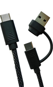 Cavo di ricarica USB 2-in-1 in-rame puro in Nylon treccia tipo C a tipo C USB a a USB C per telefoni cellulari computer con stampanti portatili - Product Image 4