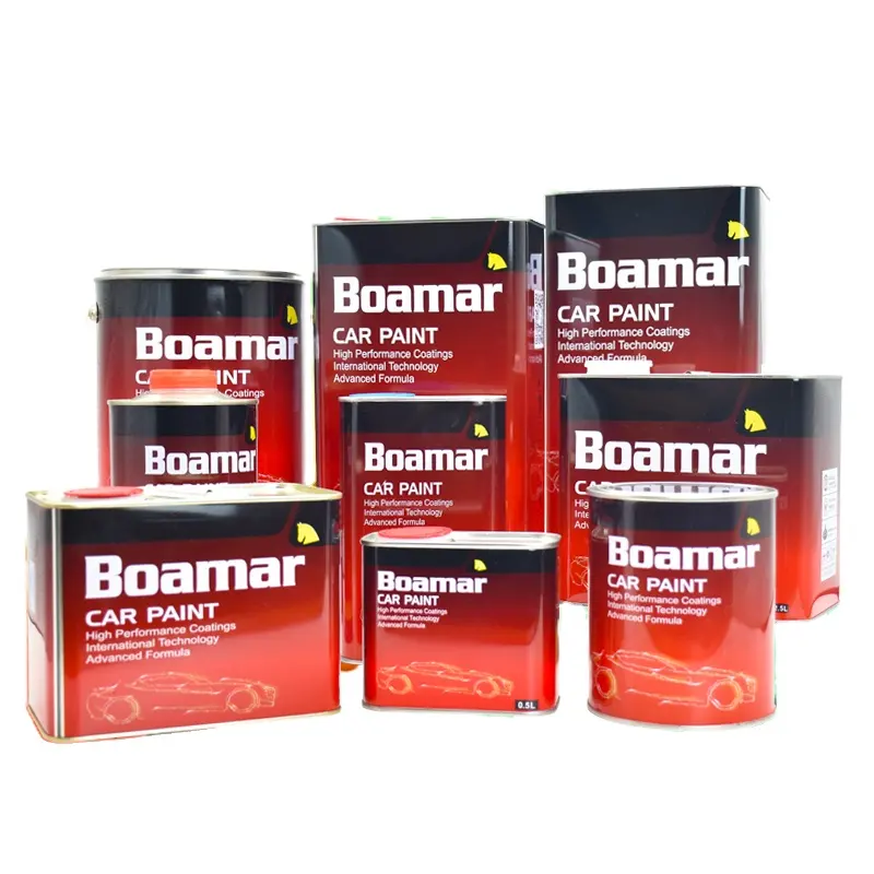 Boamar Pintura Do Carro Nomes De Marcas Putty Paint Reacabamento Automotivo Auto Poliéster Spray OEM Service Mixture Fácil Coat Car Paint