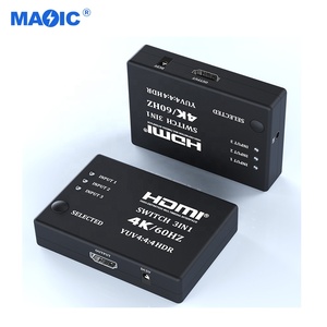 Conmutador HDMI de alta velocidad, divisor HDMI de 4K y 60Hz, 3x1, 3 en 1 salida, UHD con mando a distancia, cable infrarrojo, conmutador HDMI, en stock - Product Image 1