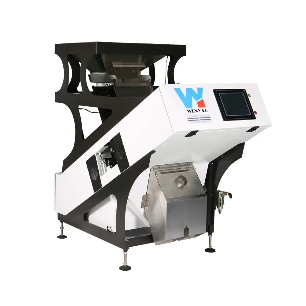 Clasificador de color de grado alimenticio Cámara CCD AI Máquina clasificadora de granos de café óptico para procesamiento de café