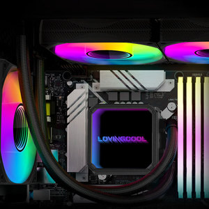 Lovingcool 360 ชุดทําความเย็นด้วยของเหลวพัดลมระบายความร้อน CPU ARGB RGB ชุดทําน้ําเย็นคอมพิวเตอร์พร้อมอินเทอร์เฟซพลังงาน 3 พิน - Product Image 6
