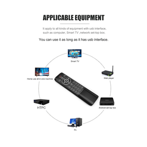 MT1 2.4G Wireless Air Mouse with LED Backlight Gyroscope Fixed <strong>Code</strong> for Smart TV Remote <strong>Control</strong> Numerical <strong>Keyboard</strong> Microphone - Product Image 6