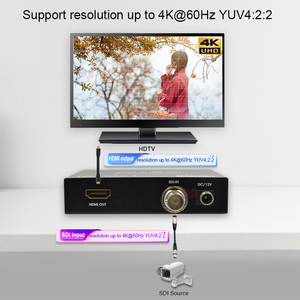Convertidor de 12G SDI a HDMI para señales de vídeo 4K 12G 6G 3G SDI a HDMI con soporte de 120m para cables largos convertidor BNC a HDMI - Product Image 4