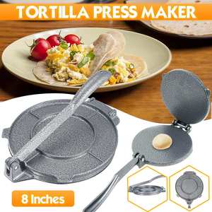 20CM Tortilla Press Maker Aluminum Foldable Home Kitchen Flour Corn Baking Press Maker DIY <strong>Pie</strong> <strong>Pies</strong> Tool - Product Image 2