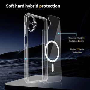 Casing ponsel Samsung Galaxy A06 5G, casing penutup belakang tahan guncangan, casing ponsel Anti gores tipis 1.5mm Pc keras transparan bening pori halus - Product Image 2