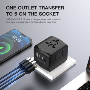 US EU UK Power <strong>Adapter</strong> Travel Charger Multi-Function USB Type-C QC3.0 PD Functions 65W 15W <strong>Output</strong> Power for <strong>Multiple</strong> Countries - Product Image 4