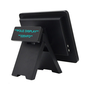 15 дюймов linux pos машина емкостный сенсорный двойной экран дешевые pos машина для продажи