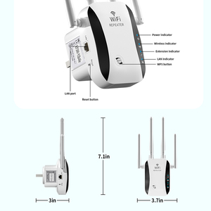 WiFi扩展器无线信号中继器增强器高达5000平方英尺和64个设备WiFi范围扩展器家庭WiFi信号增强器 - Product Image 5