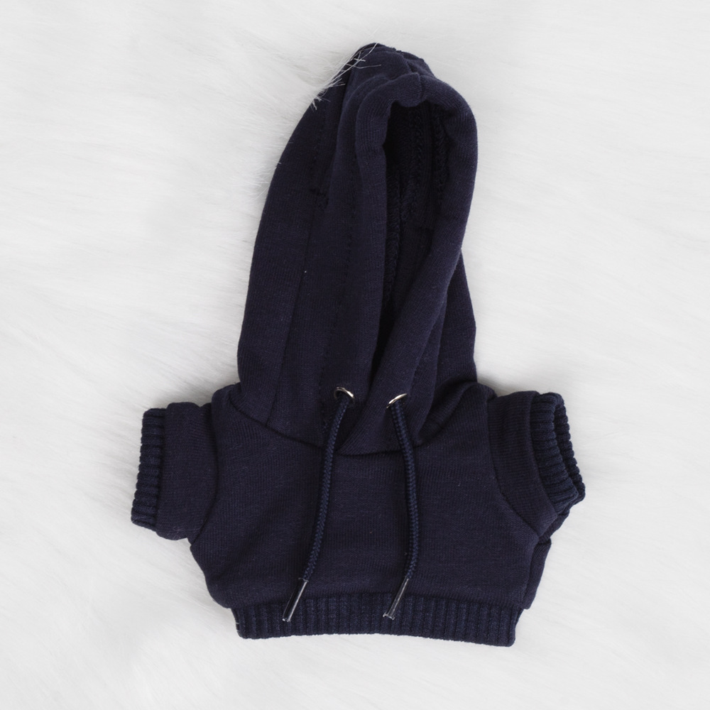 navy blue hole hooded sweatshirt