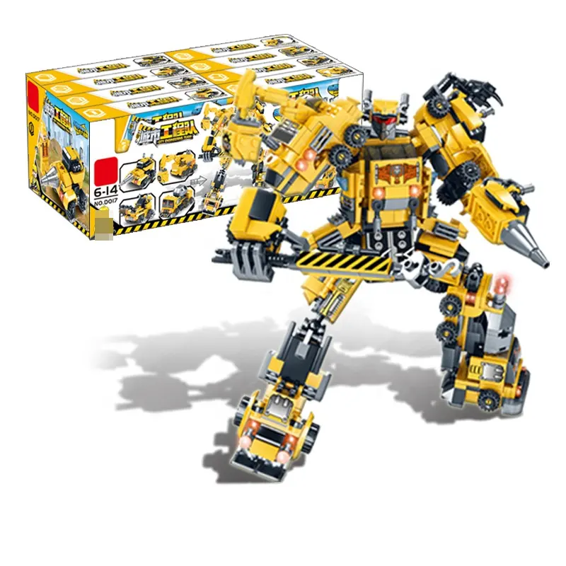 8 In 1 Technisch Voertuig Transformeren Robot Mini Blok Kinderen Ontwikkeling Intelligente Bouwstenen Sets Voor Kinderen Speelgoed