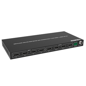Sin fisuras HDMI matriz 4x4 4K30hz slim 2x2 controlador de pared de video compatible con teclas frontales IR remoto y control de comandos Rs232