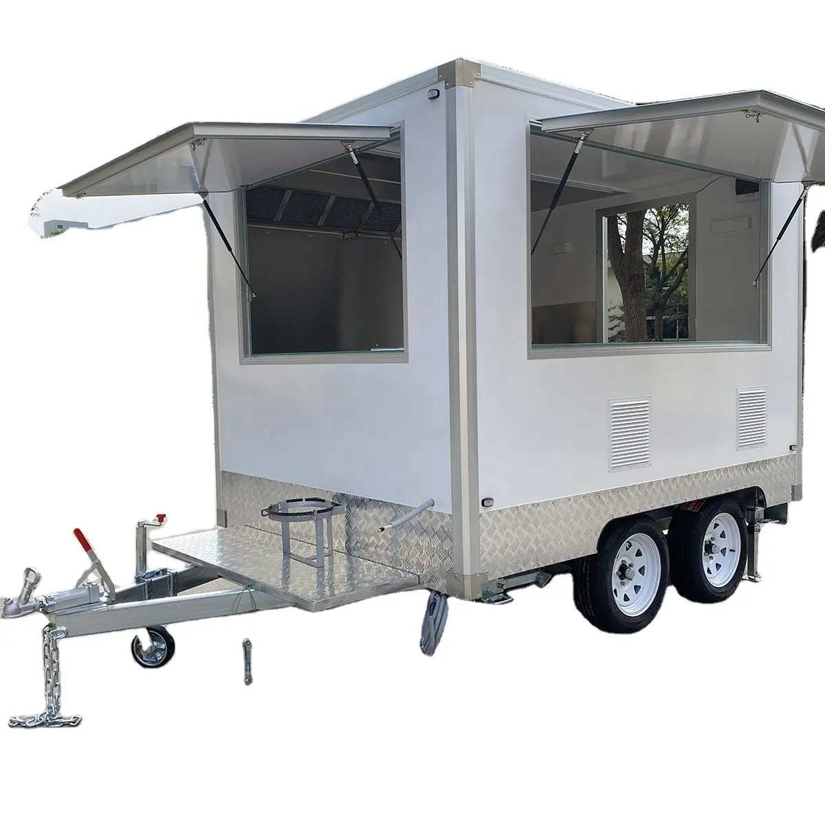 Ventana de concesión personalizada Food Trailer Cover Cart Cabinets Company