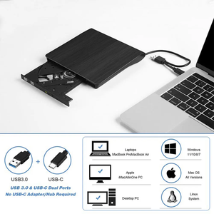 DVD RW光盘写入器驱动器刻录机阅读器播放器USB 3.0型便携式超薄外部光盘驱动器，适用于笔记本电脑 - Product Image 3