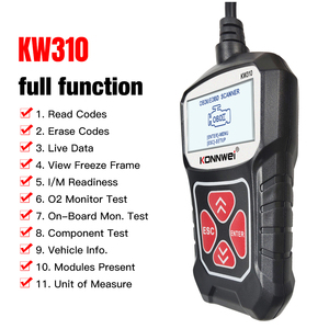 Jiawei Factory Direct Konnwei KW310 10 Modes OBDII Auto Engine Diagnostic Tool OBD2 Fault <strong>Code</strong> Reader - Product Image 2