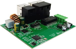10 802 Megabit uyarlamalı Rj45 bağlantı noktaları 4 + 2 Fe Ethernet Poe anahtarı PCBA ile IEEE 100. 3af/At standart endüstriyel sınıf Poe anahtarı - Product Image 6