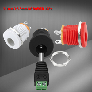DaierTek 5.5 X 2.1 mm <strong>DC</strong> Power <strong>Jack</strong> Socket <strong>DC</strong> 6V 9V 12V 2.1 mm Female Barrel <strong>Jack</strong> Panel Mount Red Black White <strong>DC</strong> <strong>Jack</strong> - Product Image 3