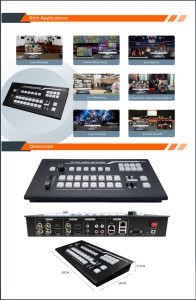 Mando PTZ Chroma Key USB3.0, transmisión en vivo, Iglesia/Conferencia/medicina/transmisión en vivo, multicámara, 8 canales, conmutador de vídeo - Product Image 6