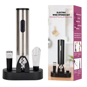 Dụng cụ mở chai rượu vang điện gia dụng cầm tay đặt pin khô tự động mở nút chai kim loại nhựa cơ sở bốn mảnh - Product Image 4